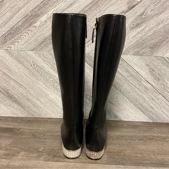 Gucci | Horsebit leather knee boot with crystals NEW - Picture 12 of 17